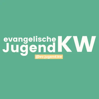 Grüne Fläche mit Text 'evangelische Jugend KW'
